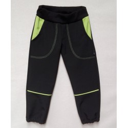 Kalhoty softshel - černo-zelené